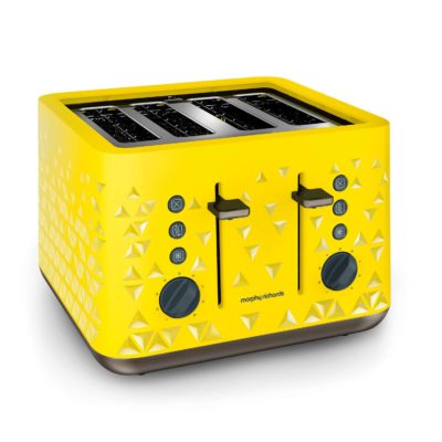 Morphy Richards 248108 Prism 4 Slice Toaster in Yellow